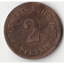 GERMANIA  2 Pfennig 1907 Zecca A